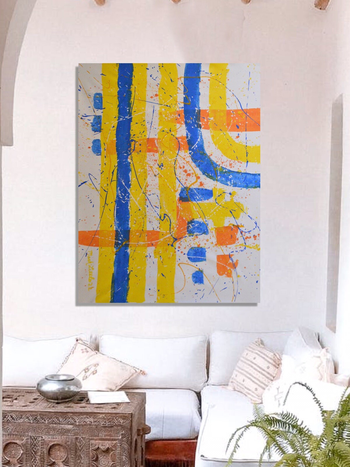 Mark Little, Original, painting,60”x48”Acrylic,Abstract,pop Art,modern,large XL