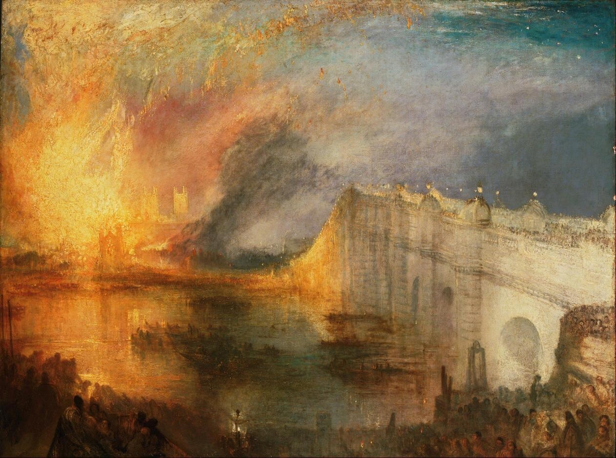 J.M.W. Turner Signed Hand-Painted Oil Painting on Canvas 20×28 in Romanticism..