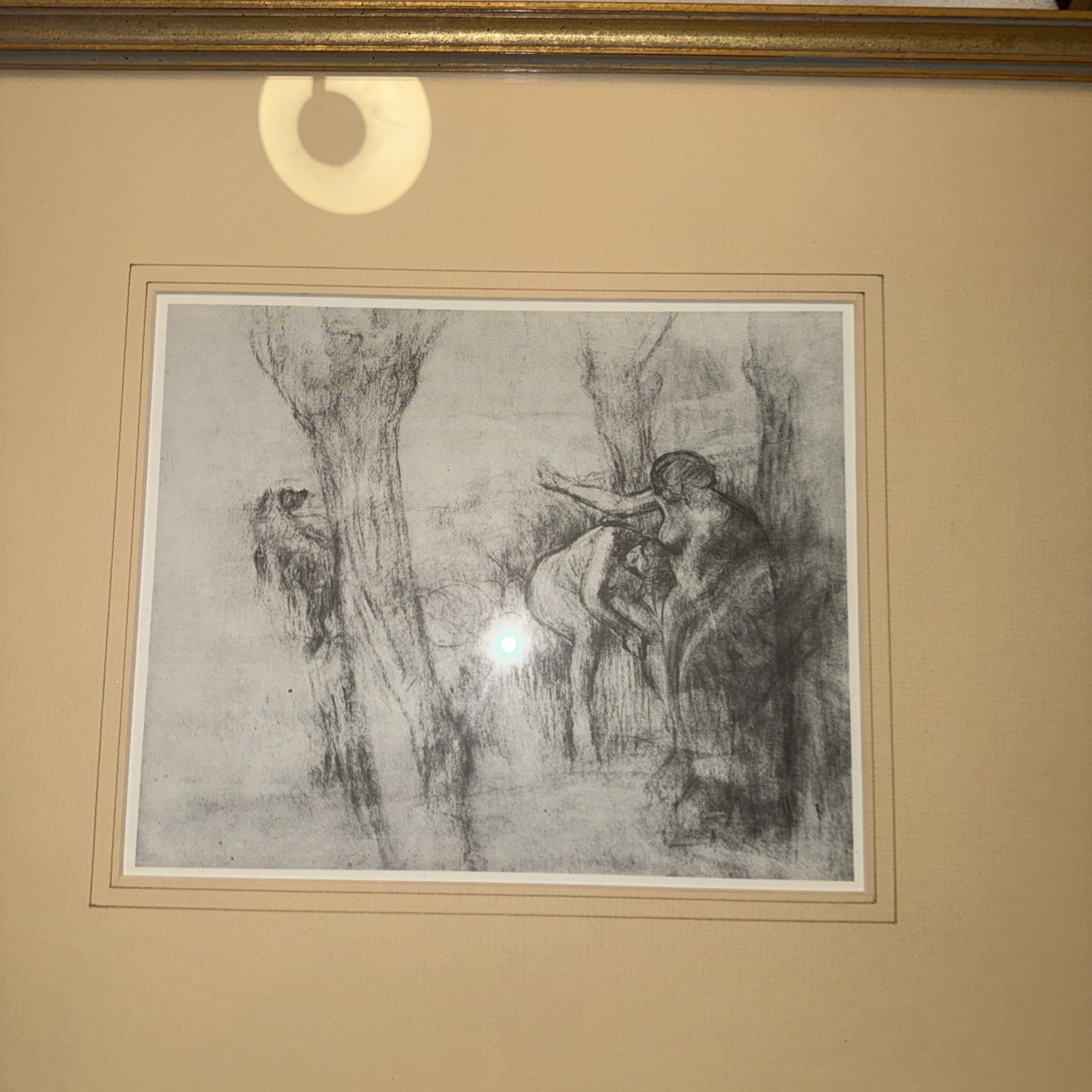 EDGAR DEGAS Apres Le Bain- After The Bath Charcoal Drawing.