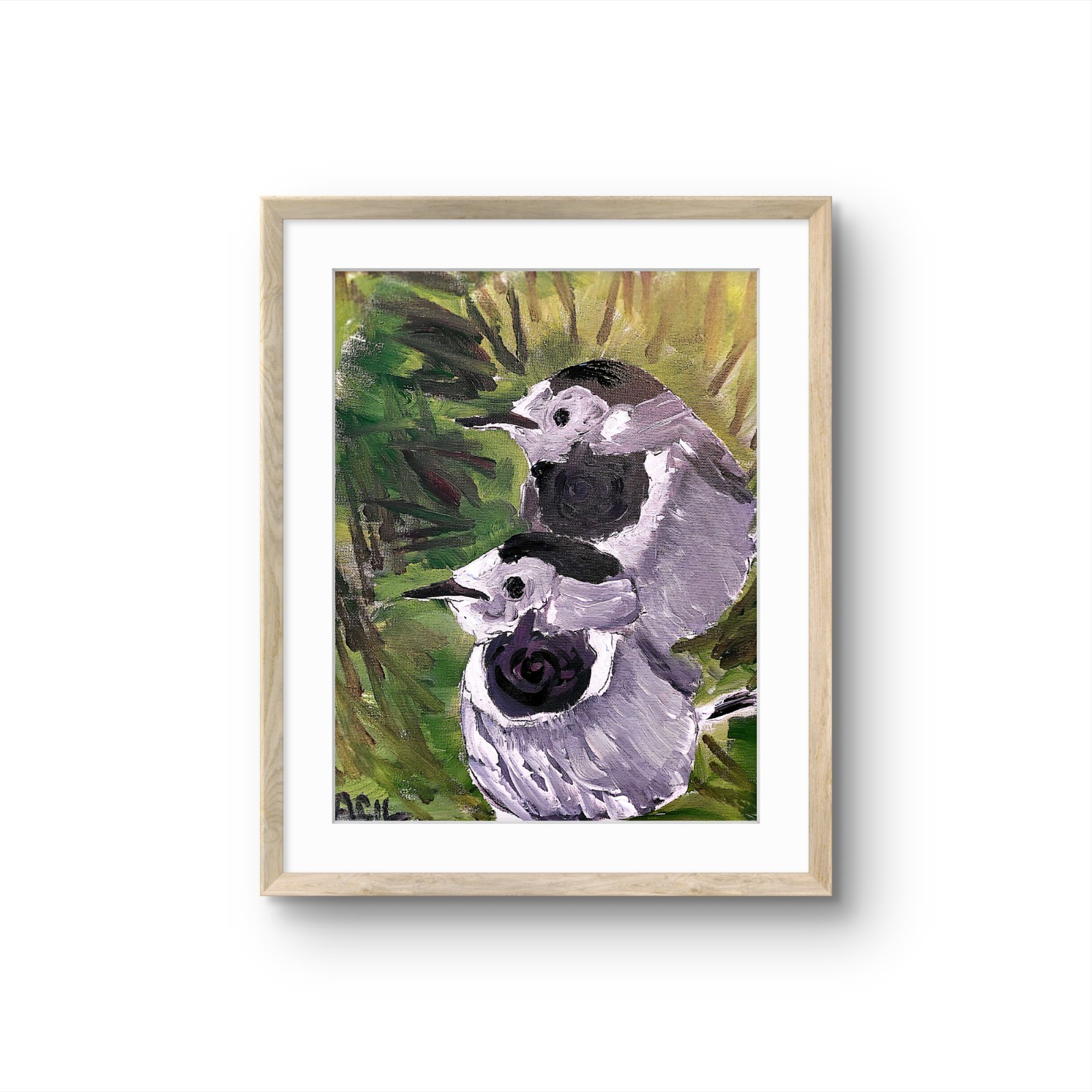 Two Fledglings “Dorkbutts” Neo Expressionism Original Artwork on Canvas
