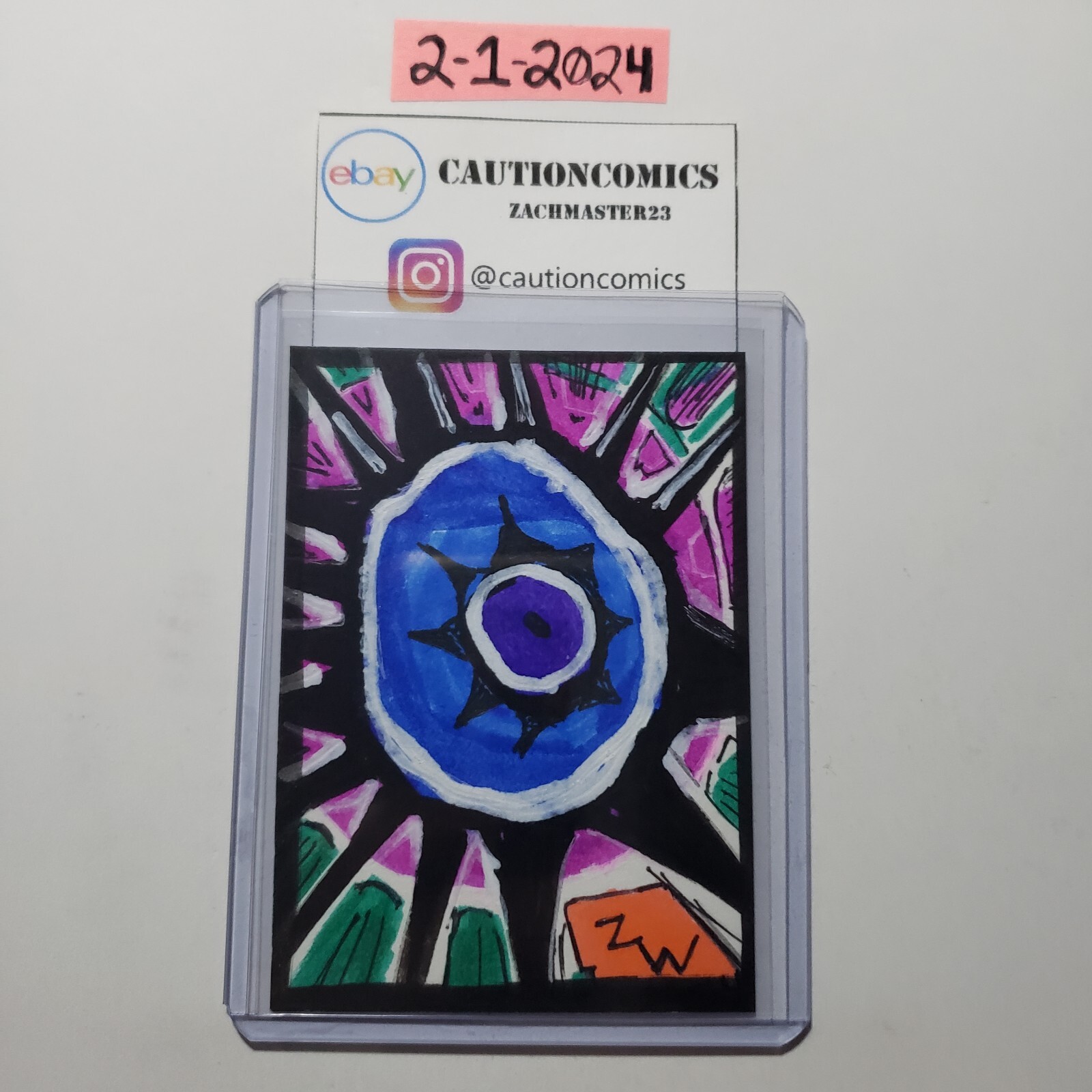 ORIGINAL ARTWORK | ACEO “ALL 4 KNOW” Surreal Abstract Art | 3.5 X 2.5 Inches