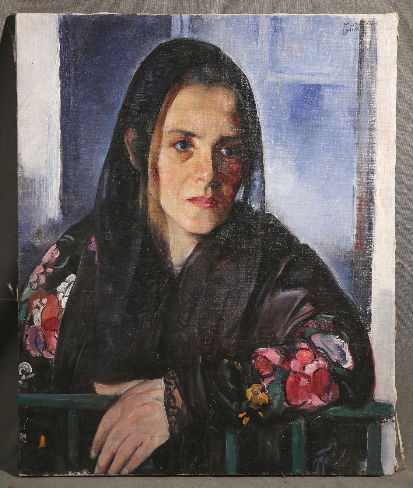 Martha Walter Portrait of a Spanish Woman with Black Veil