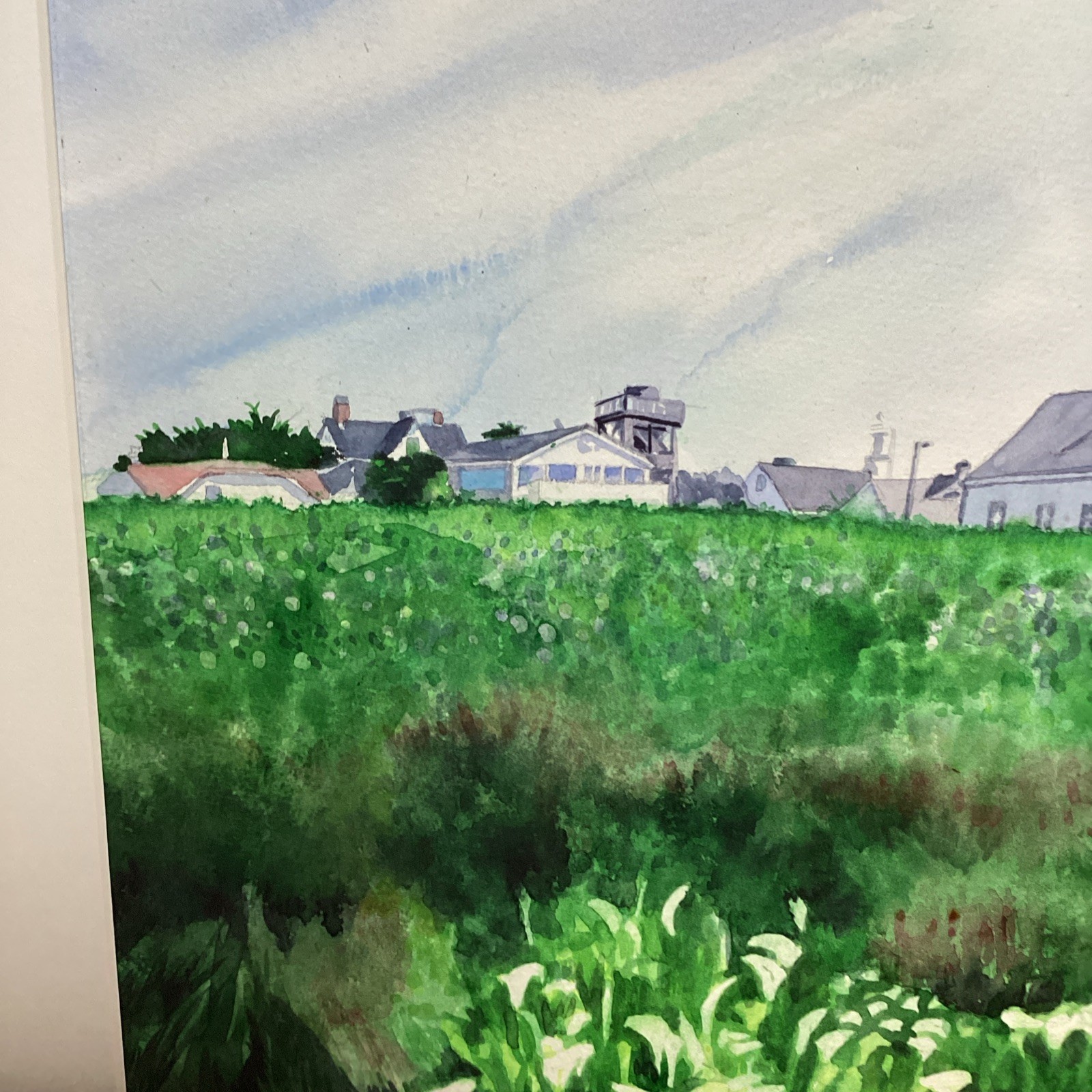 Original Mariko Irie Watercolor – “Calla Lilies in Mendocino” (2007)