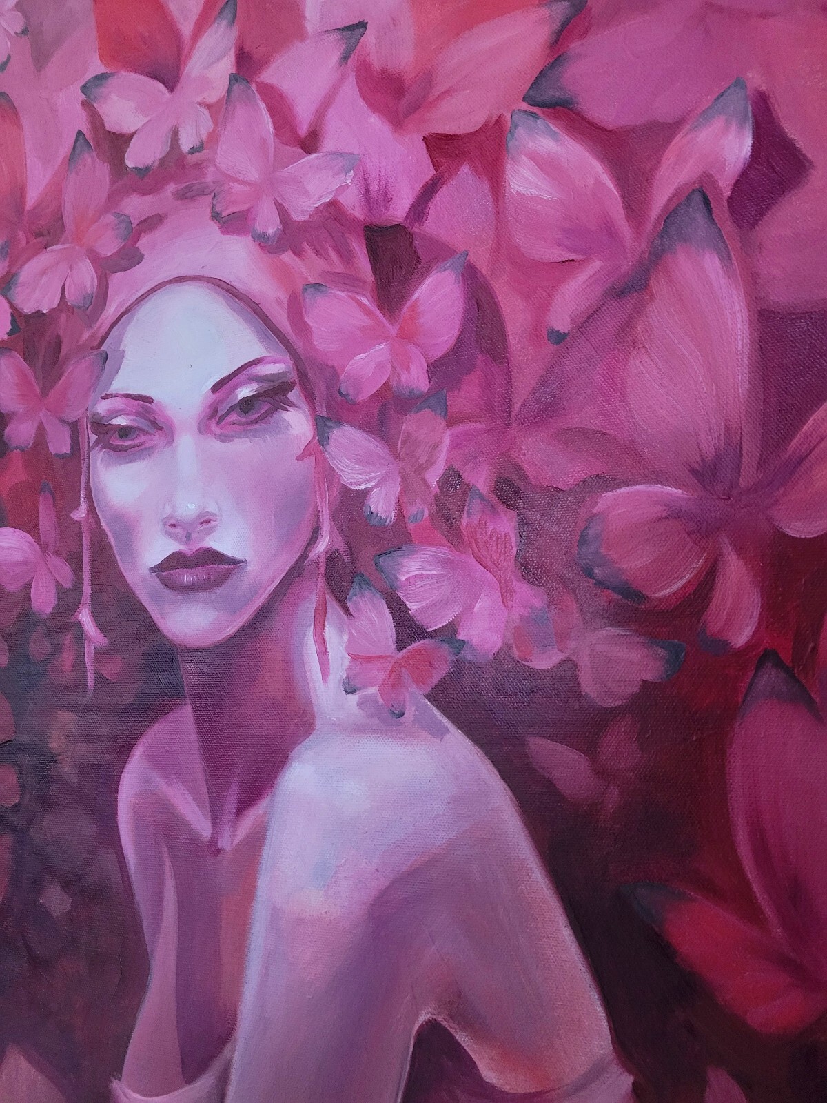 Original Oil on Gallery 1.5 in wrap canvas painting* 24 x 24 in*CONFESSION*Sign