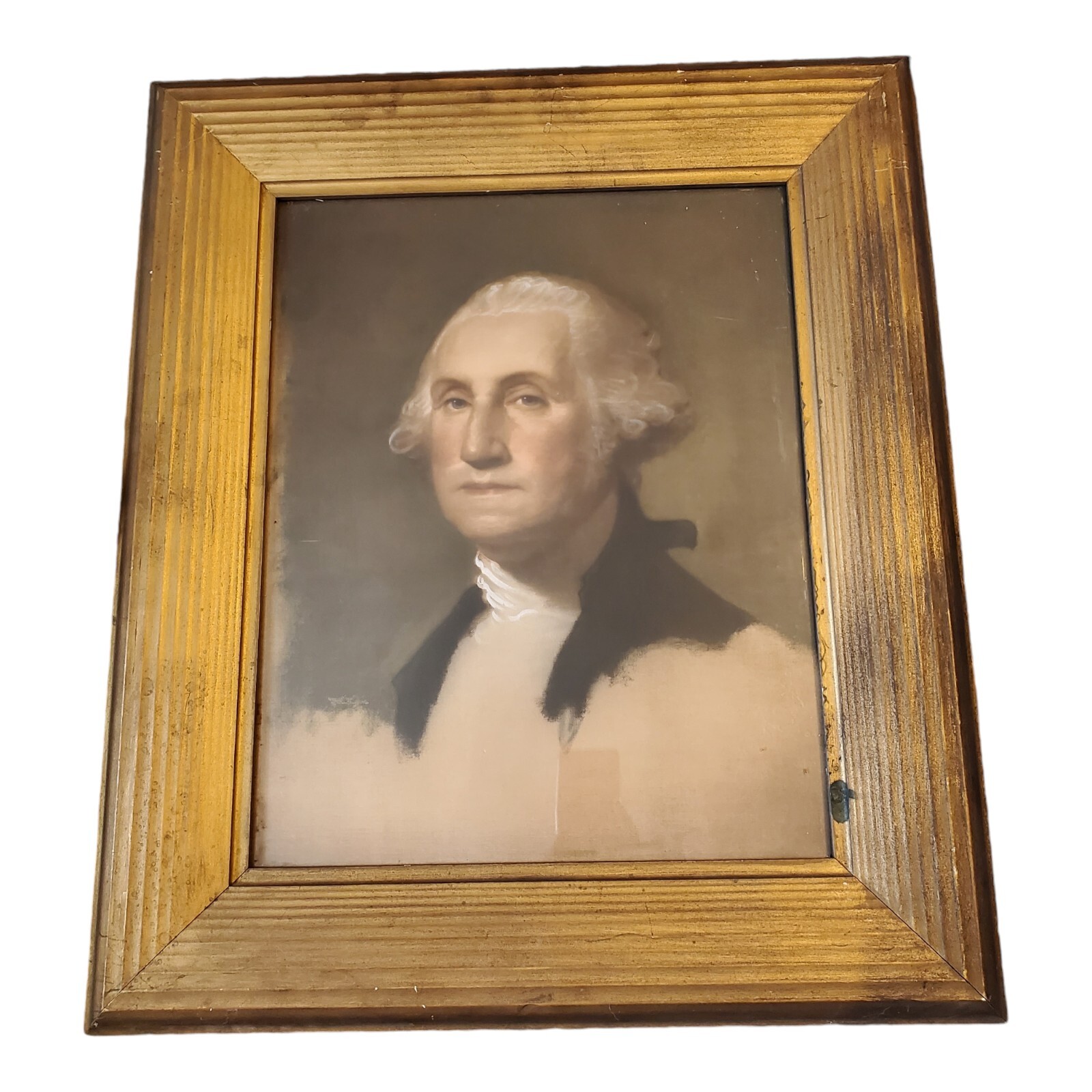 Antique George Washington Portrait Original 1796 By Gilbert Stuart “Athenaeum”