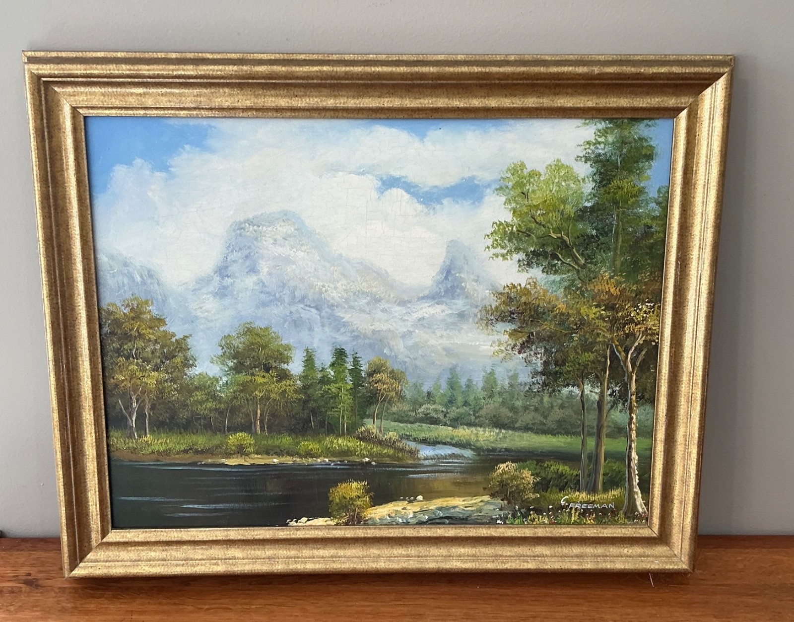 SU Land by C. Freeman – Oil Painting 12″ X 16″ Landscape