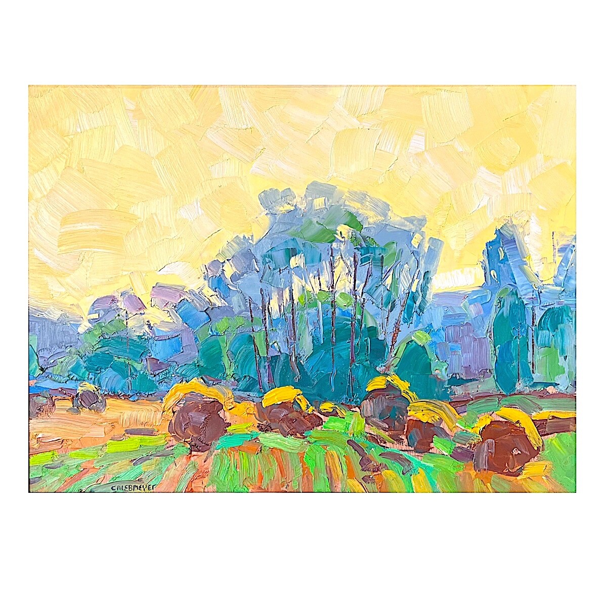 Caleb Meyer “Summer Fades” Montana Landscape Painting Circa. 2011