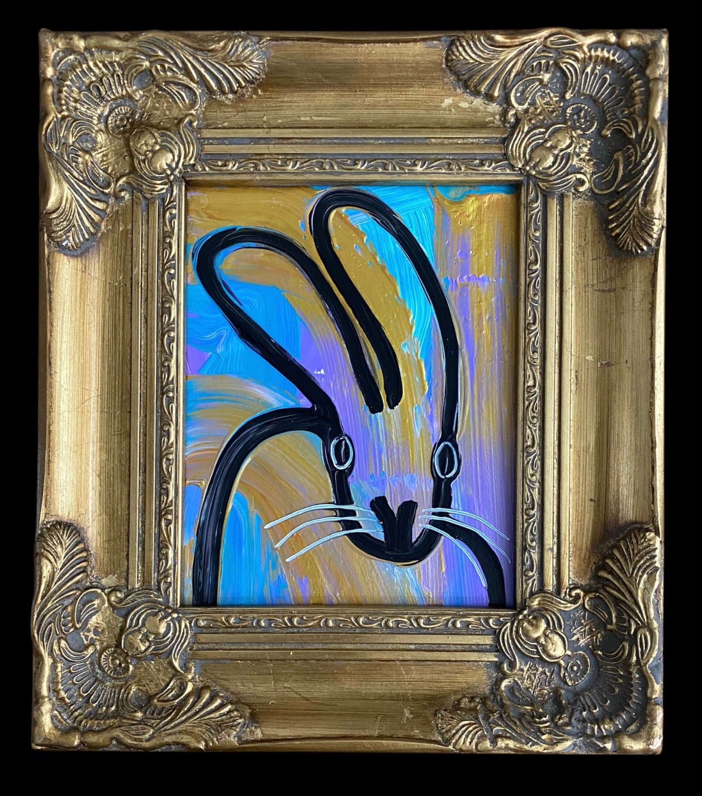 HUNT SLONEM BUNNYS FRAMED