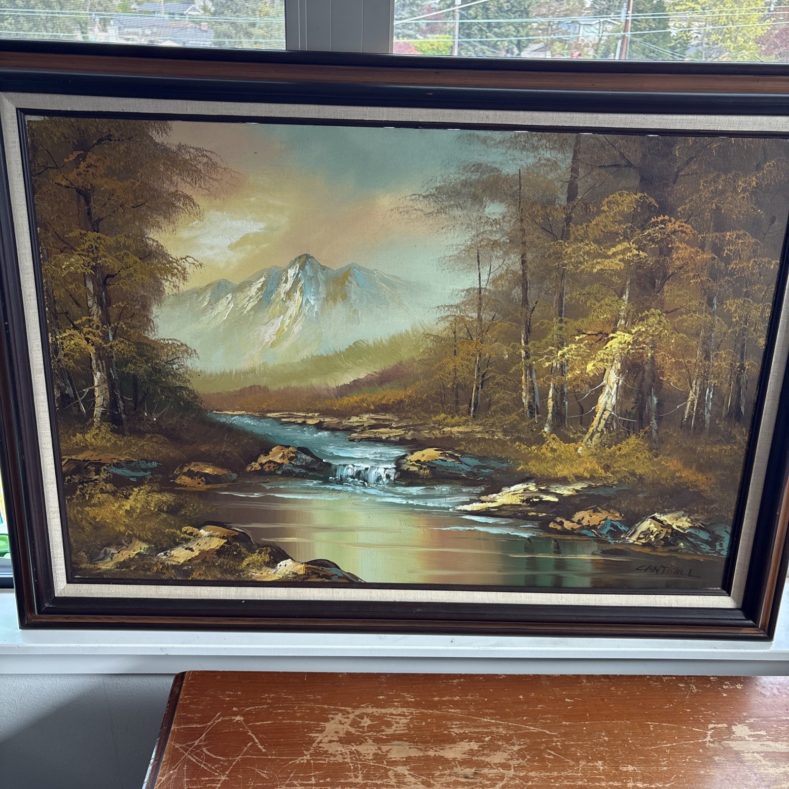 Phillip Cantrell Original Impressionist Oil On Canvas 24”x36” Custom Wood Frame