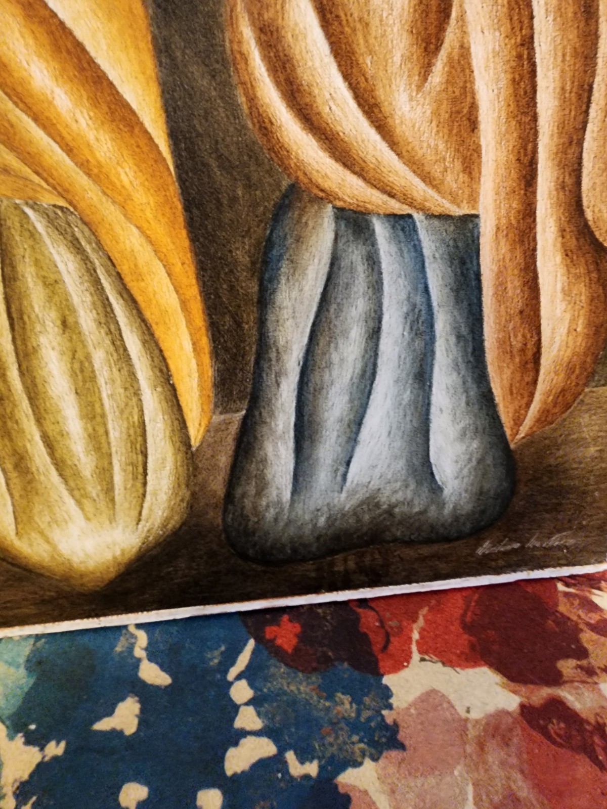 Gustavo Martinez Mexico Two Women Dos Mujeres Oil Painting 23.5″ X 18″ X 1″
