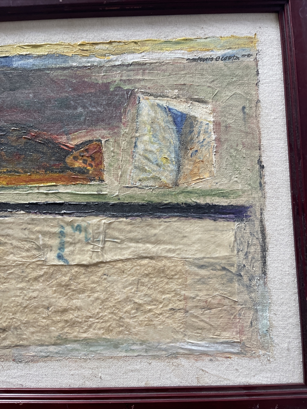 Painting Abstract Expressionism Modernism Anthony E Costa Vintage Listed India