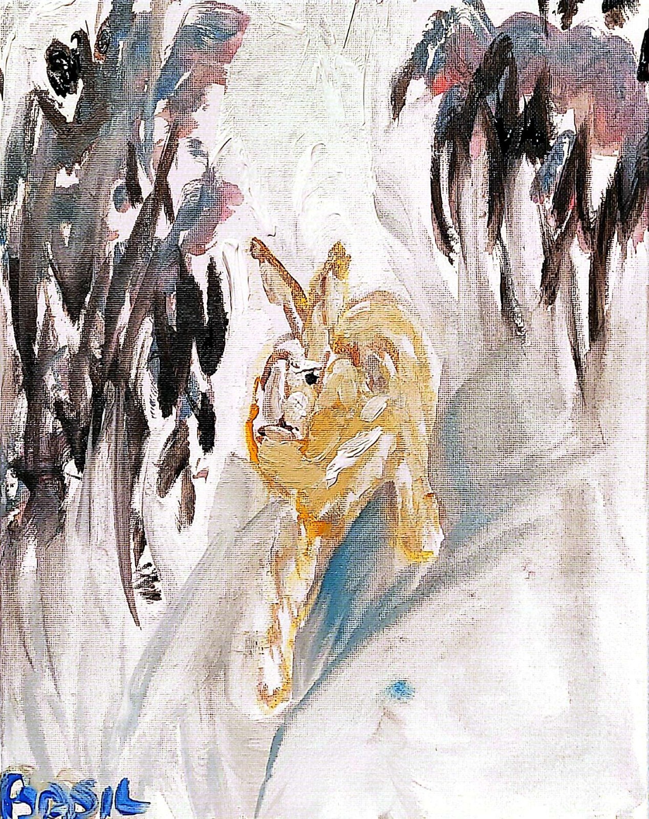 Hare Run Original Expressionism Acrylic Abstract Canvas