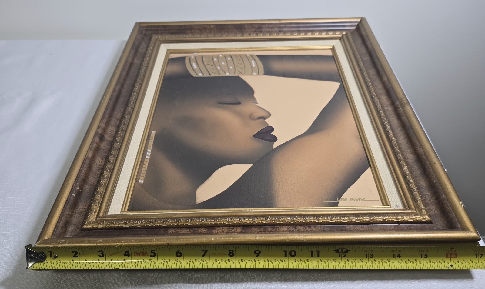 JUNE MARIE Contemporary, Art Deco Original Oil on Canvas African American Woman