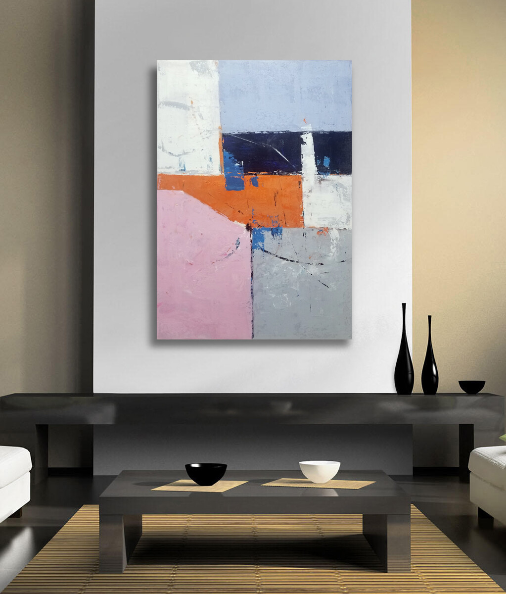 Hungryartist – NY artist -Large contemporary modern abstract art on canvas 24X36