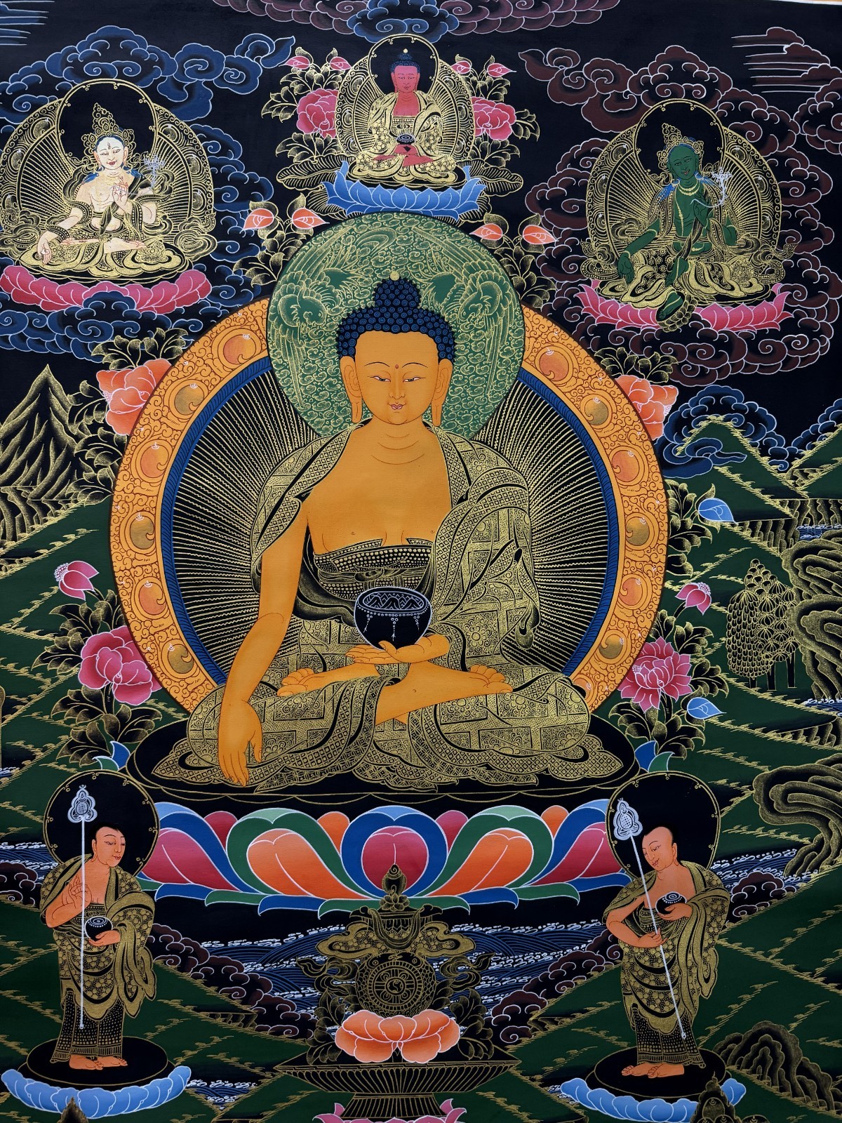 101cmx80cm Shakyamuni Buddha Thanka Art