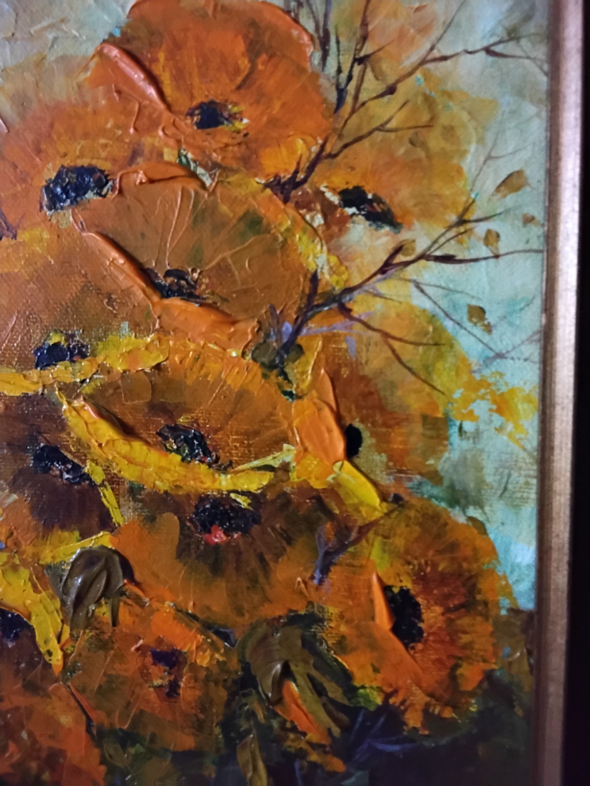 Betty Neubauer Modern Abstract Art Original Painting Oil On Canvas 18 1/2x 16
