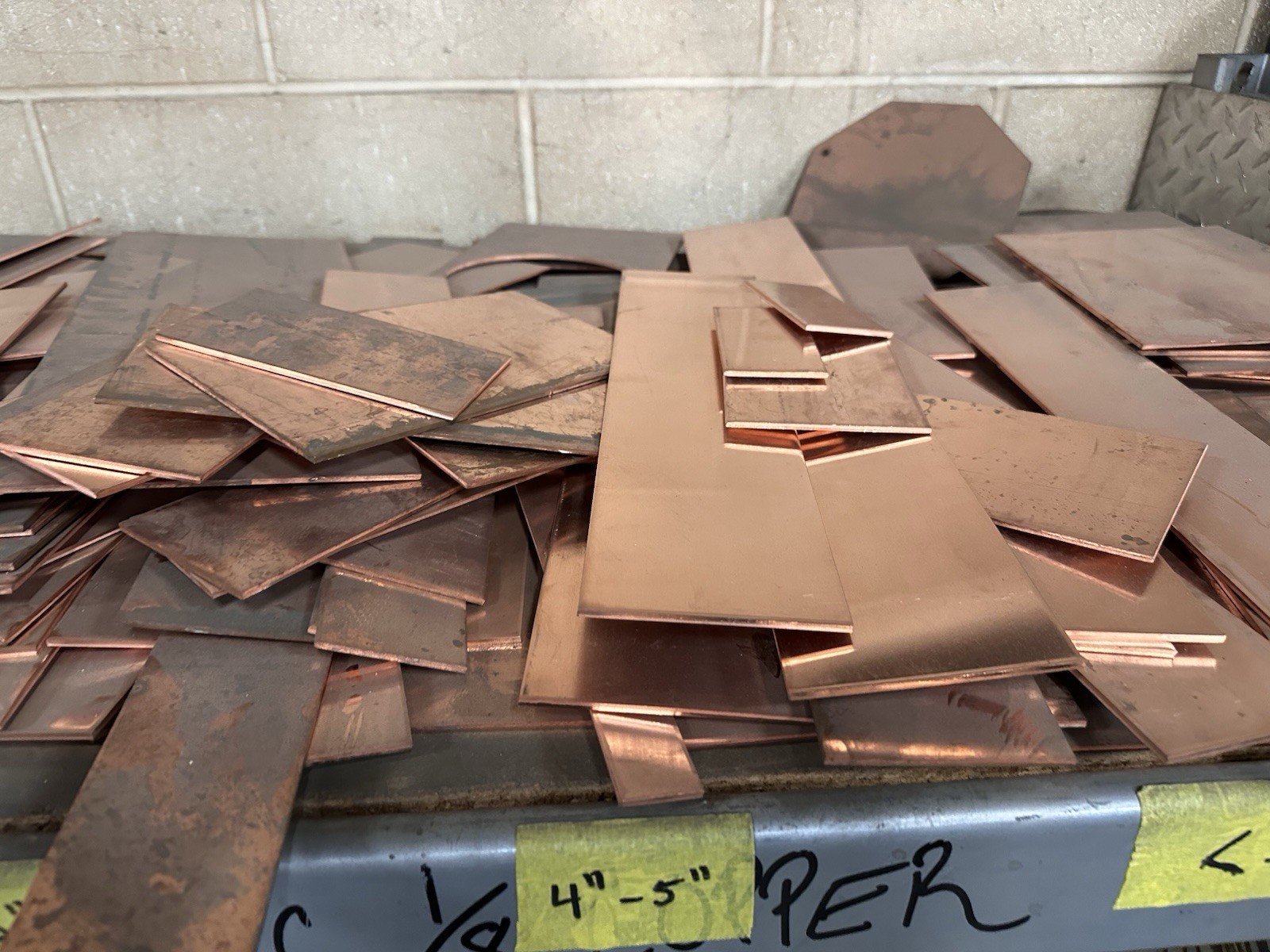 1/8″ Thick Copper Offcuts/Drops-Sold per Pound-1 LB