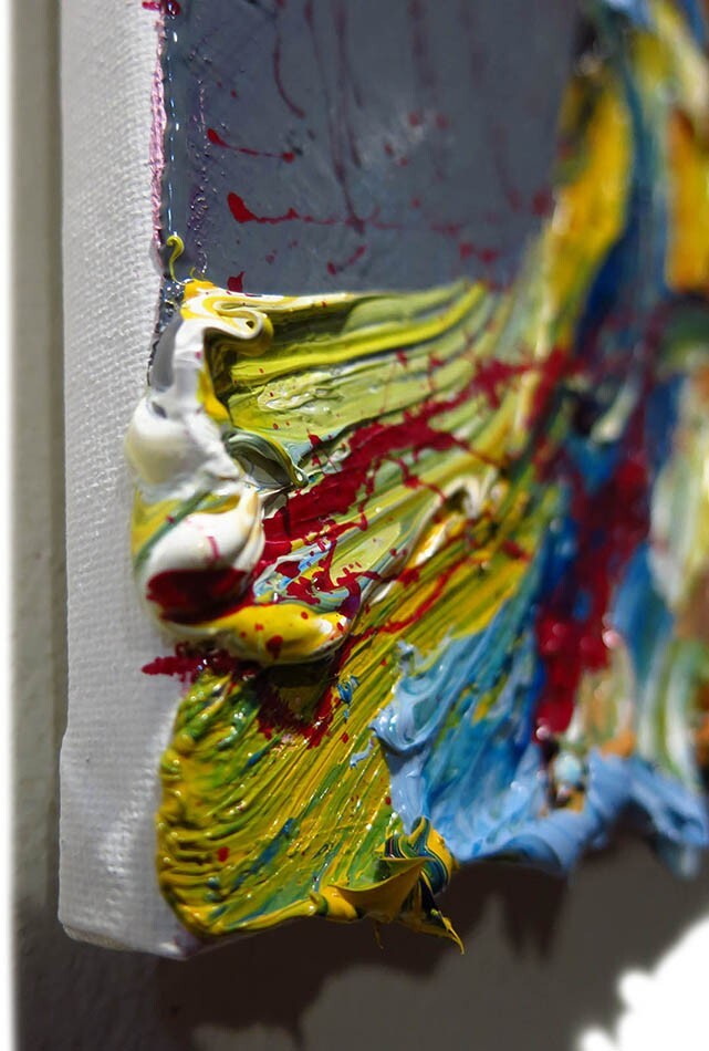 MODERN ORIGINAL OIL█PAINTING█VINTAGE█IMPRESSIONIST█ART ACTOR SIGNED ABSTRACT A
