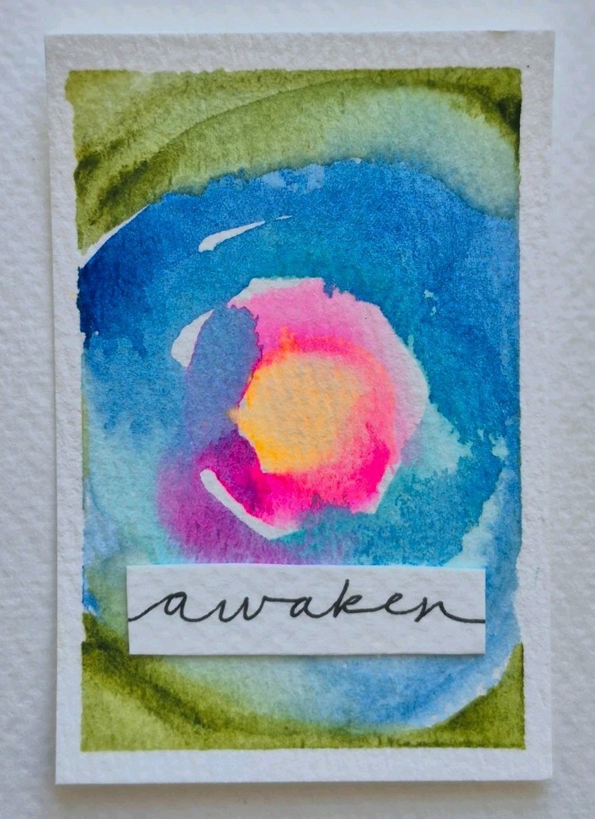 “Awaken” ACEO CARD 2.5 X 3.5 IN ORIGINAL PAINTING