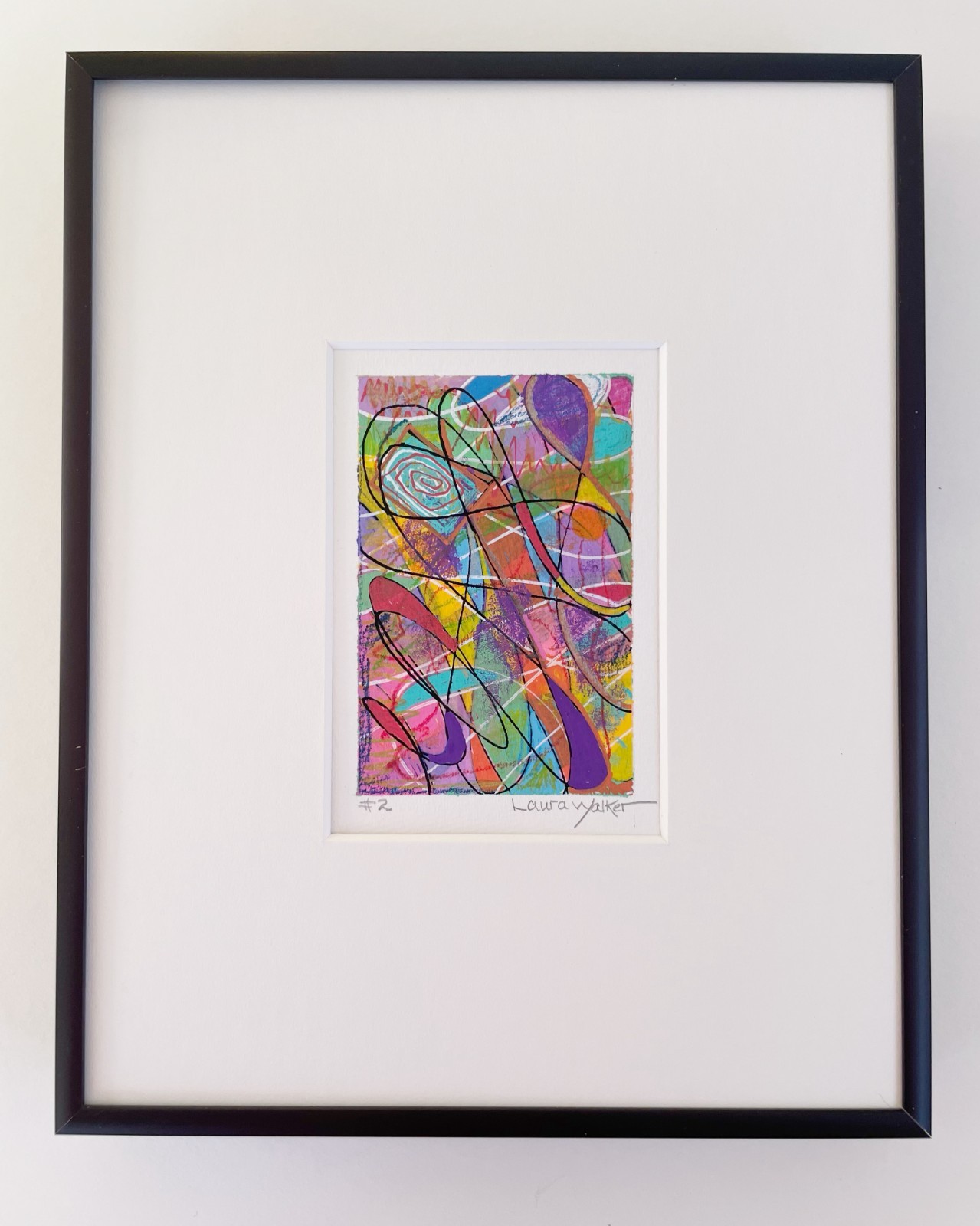 “#2” – Original Abstract Painting – Apartment Art – Framed Original Painting