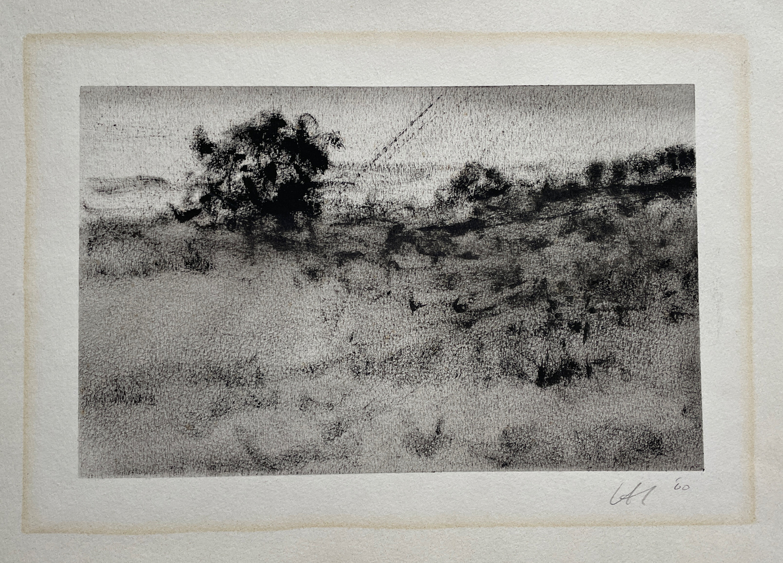 Oil Dry Brush Abstract Landscape Prairie Painting Artwork Signed Dated Original