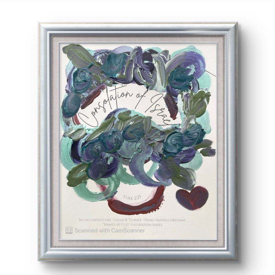 BLESSED#1030 8×10 Original Print CONSOLATION OF ISRAEL Bible Verse Names of God