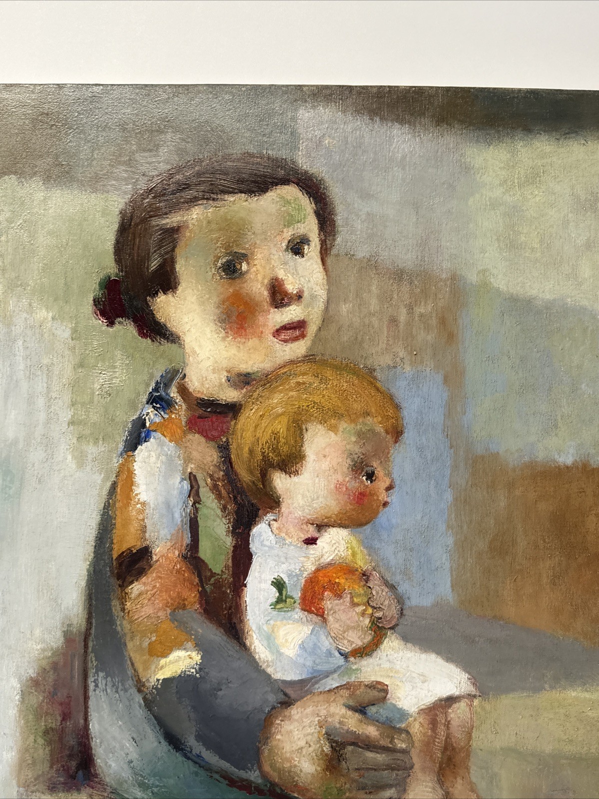 JAMES MONT PAINTING WOMAN MID CENTURY MODERN MOTHER 1951 EXPRESSIONISM LISTED
