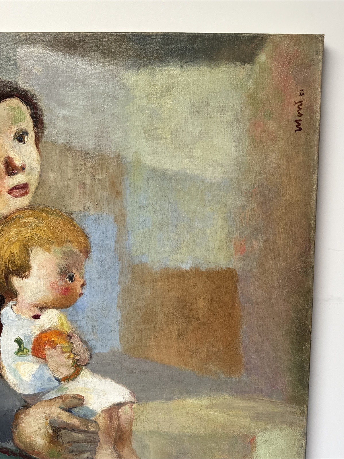 JAMES MONT PAINTING WOMAN MID CENTURY MODERN MOTHER 1951 EXPRESSIONISM LISTED
