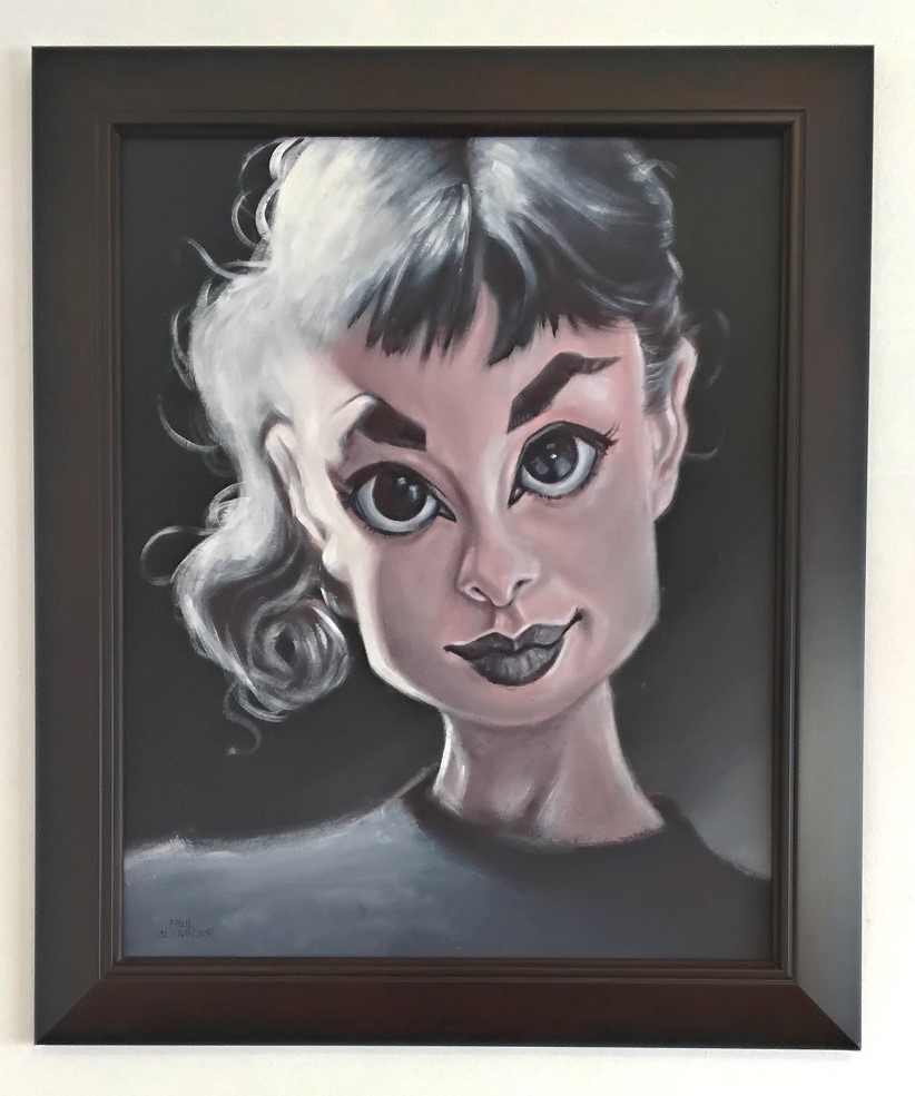 Audrey Hepburn Original Painting by Paul Alexander 16″ x 20″ Acrylic
