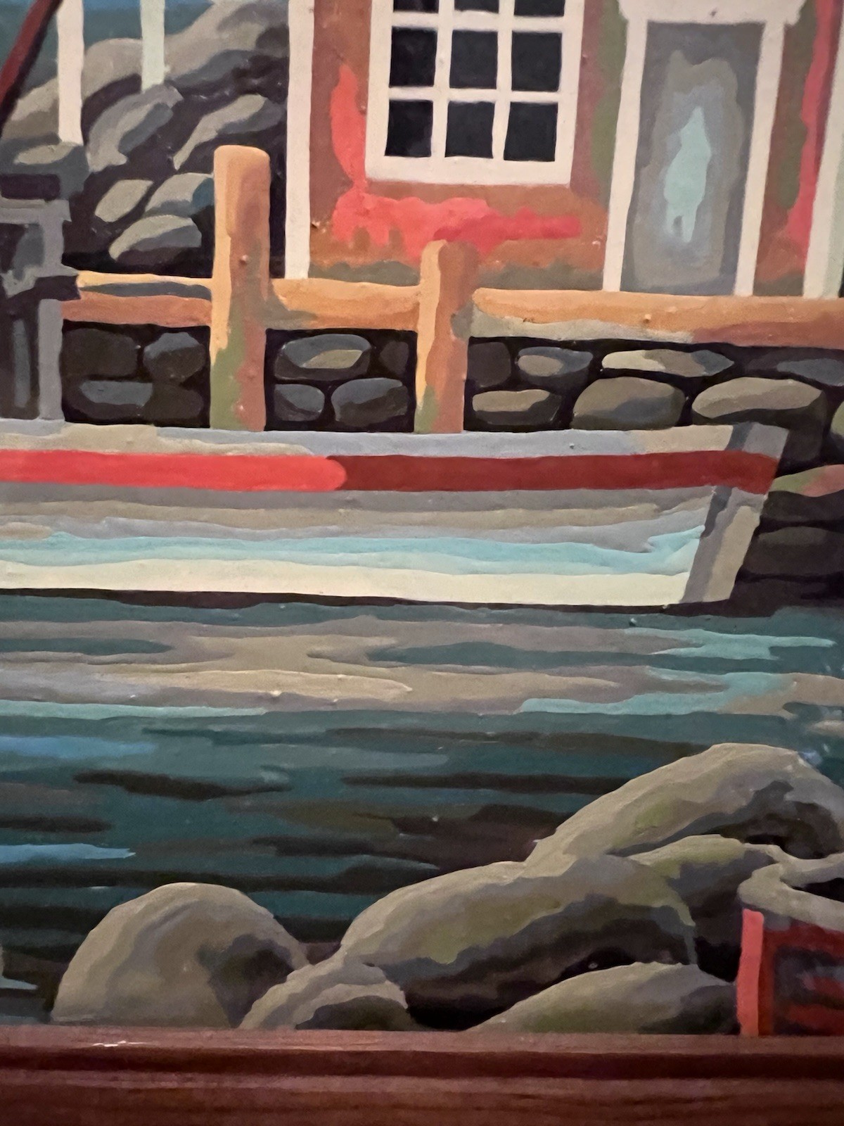 HOMERS LANDING Framed VTG Painting Paint-by-Number:Seaside, Lighthouse,GullsRARE