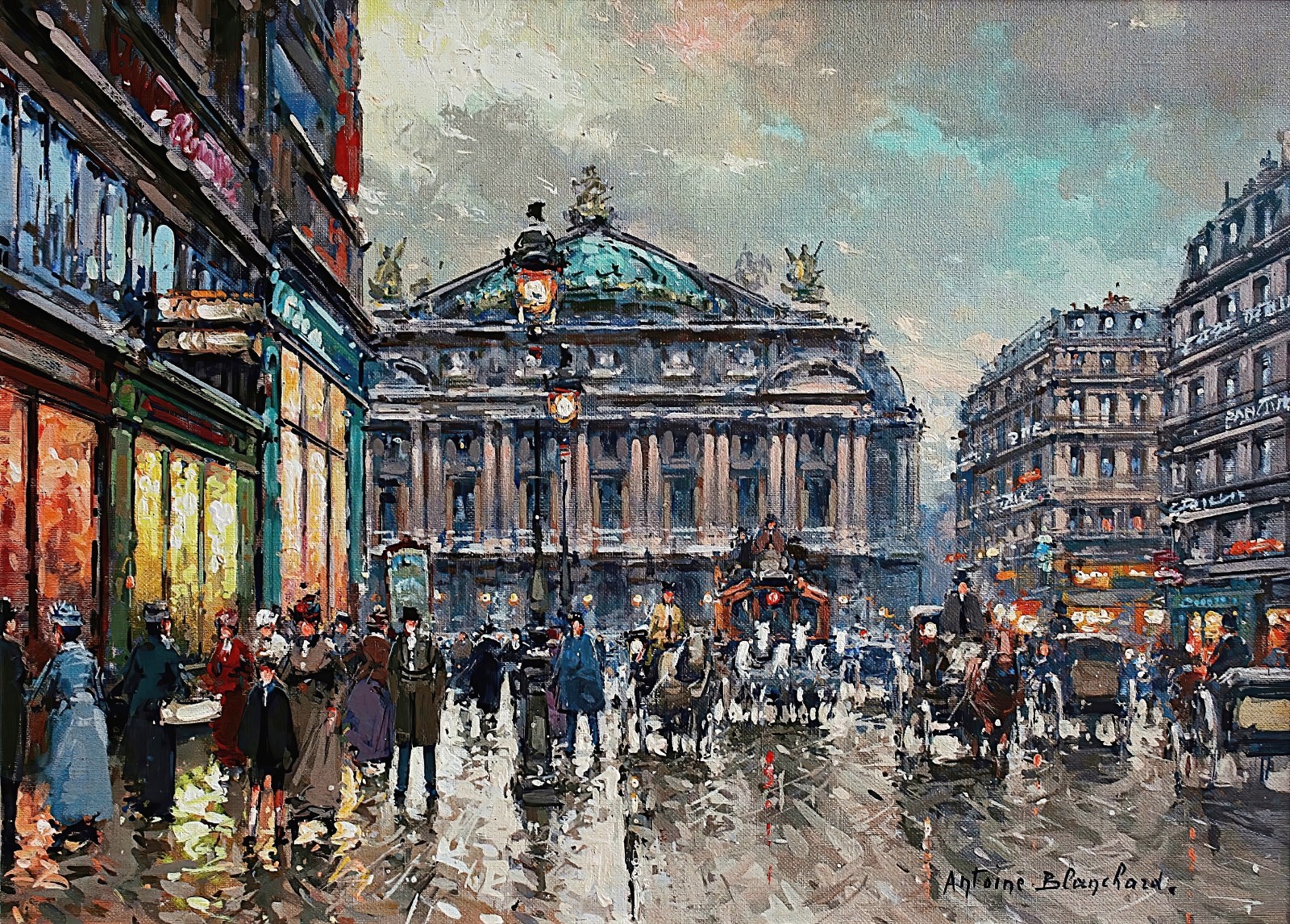 Paris Opera Painting by Antoine Blanchard Reproduction