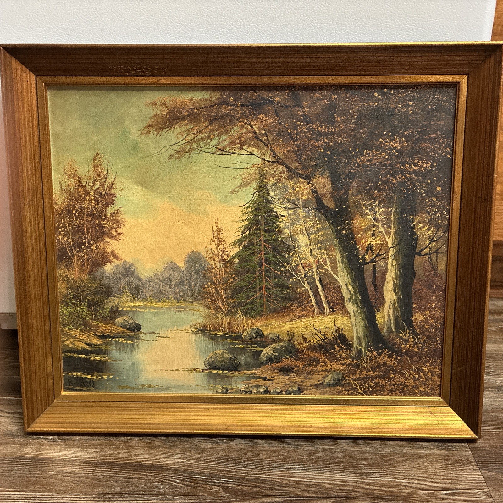 H.Peters Canvas Oil Painting Original Art Signed