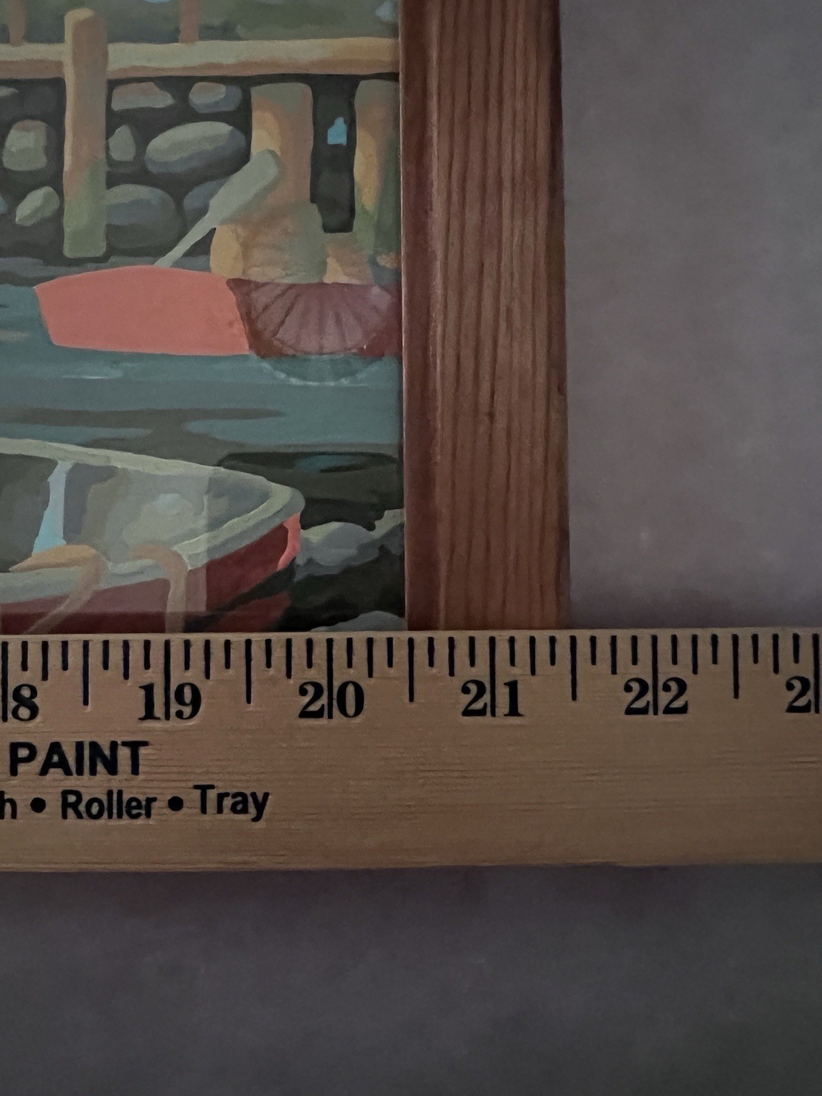 HOMERS LANDING Framed VTG Painting Paint-by-Number:Seaside, Lighthouse,GullsRARE