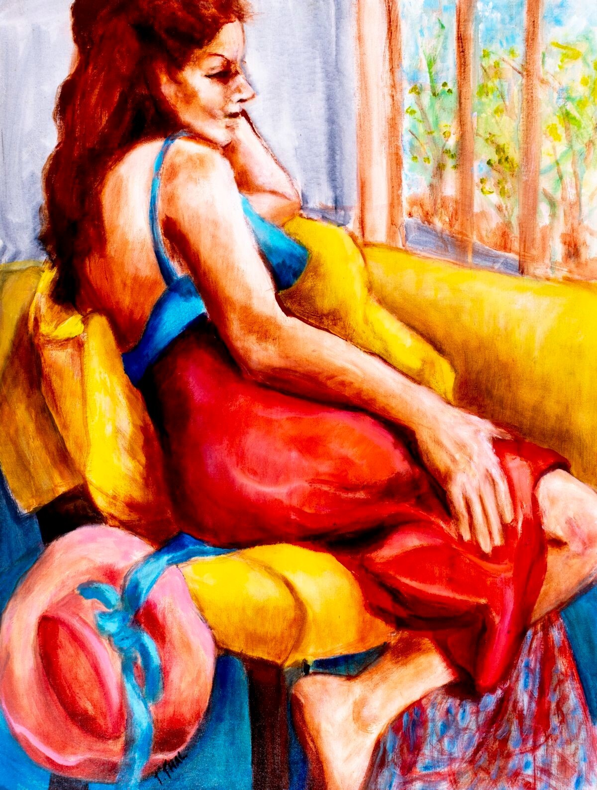 Thelma Thal (NY,1903-2001) oil painting 128543