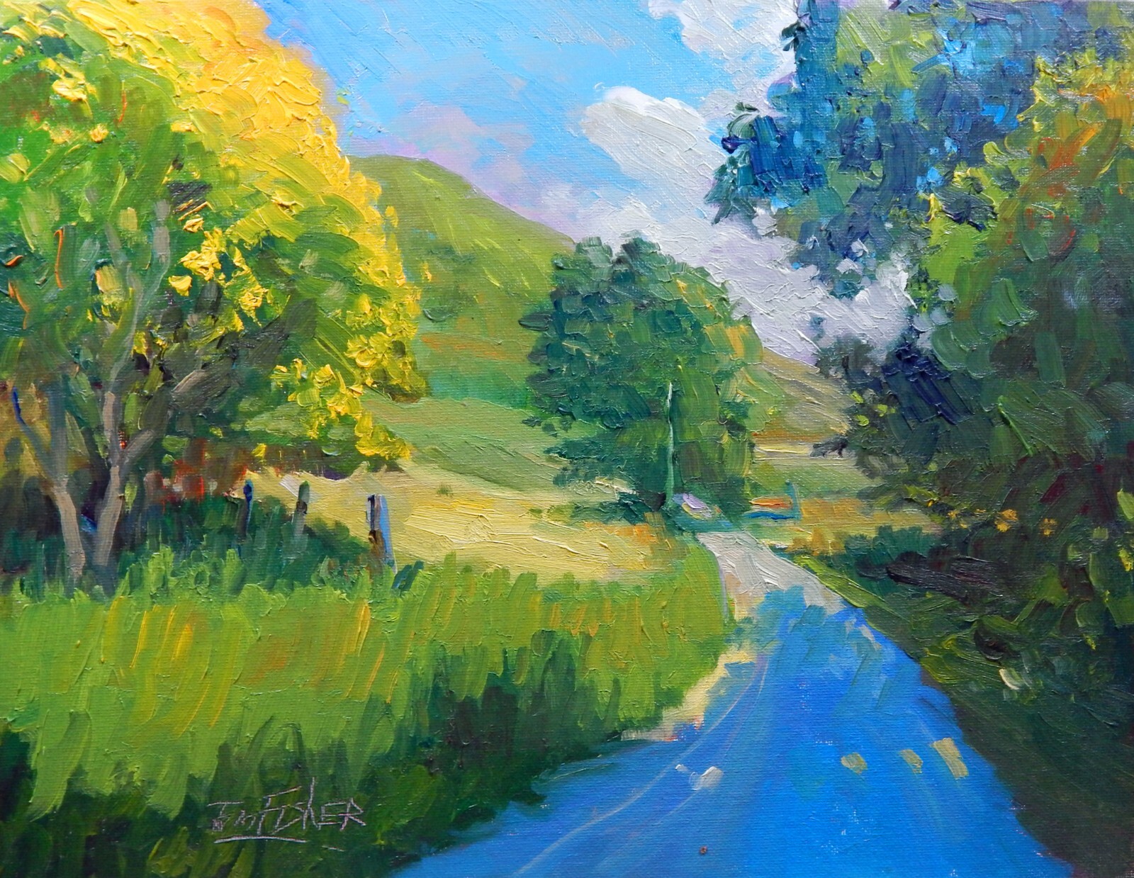 harbor sail boats New England realistic Impressionism oil Painting landscape