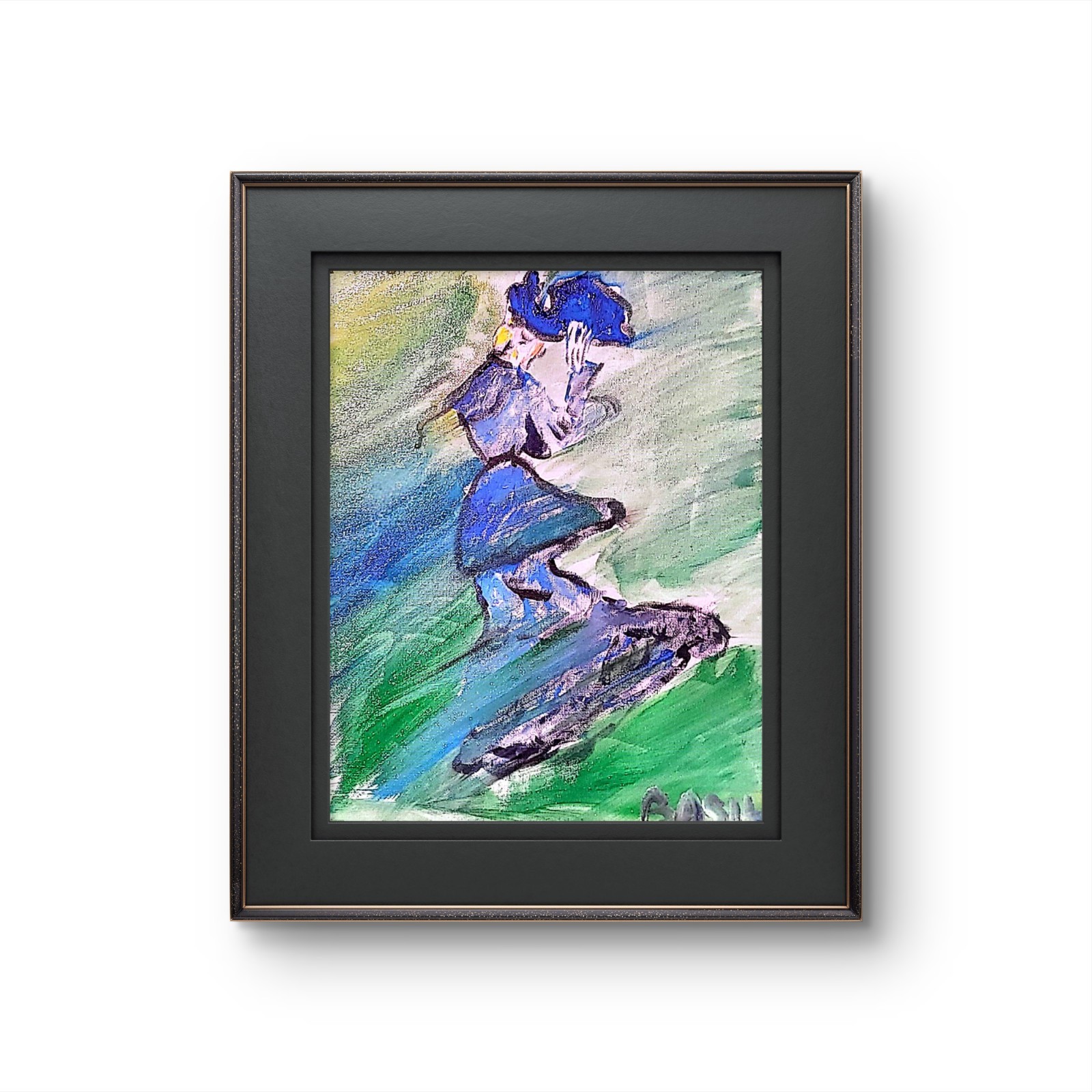 Lady In The Wind Figurative Abstract Expressionist Art Painting