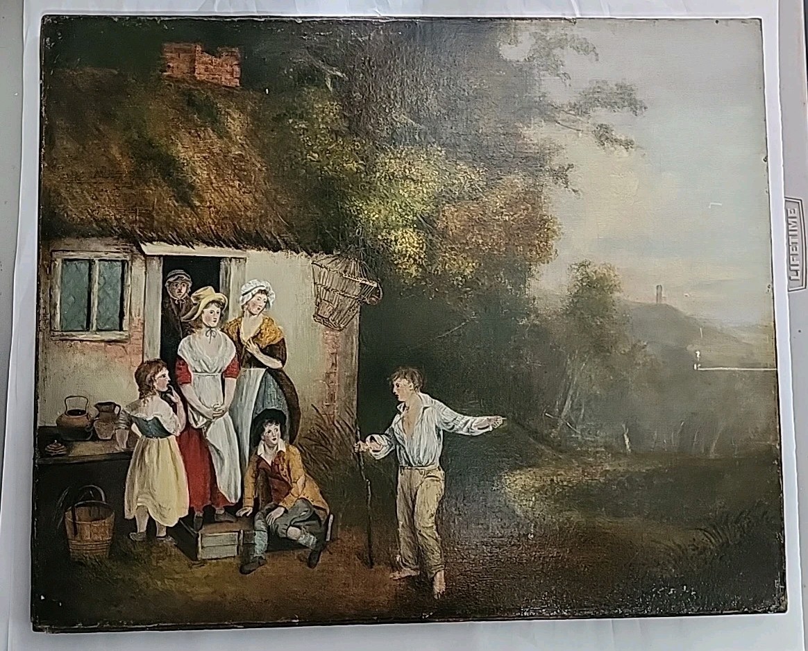 RARE Francis Wheatley. R.A. #3669 “Landscape With Figures” 18.25X22.25