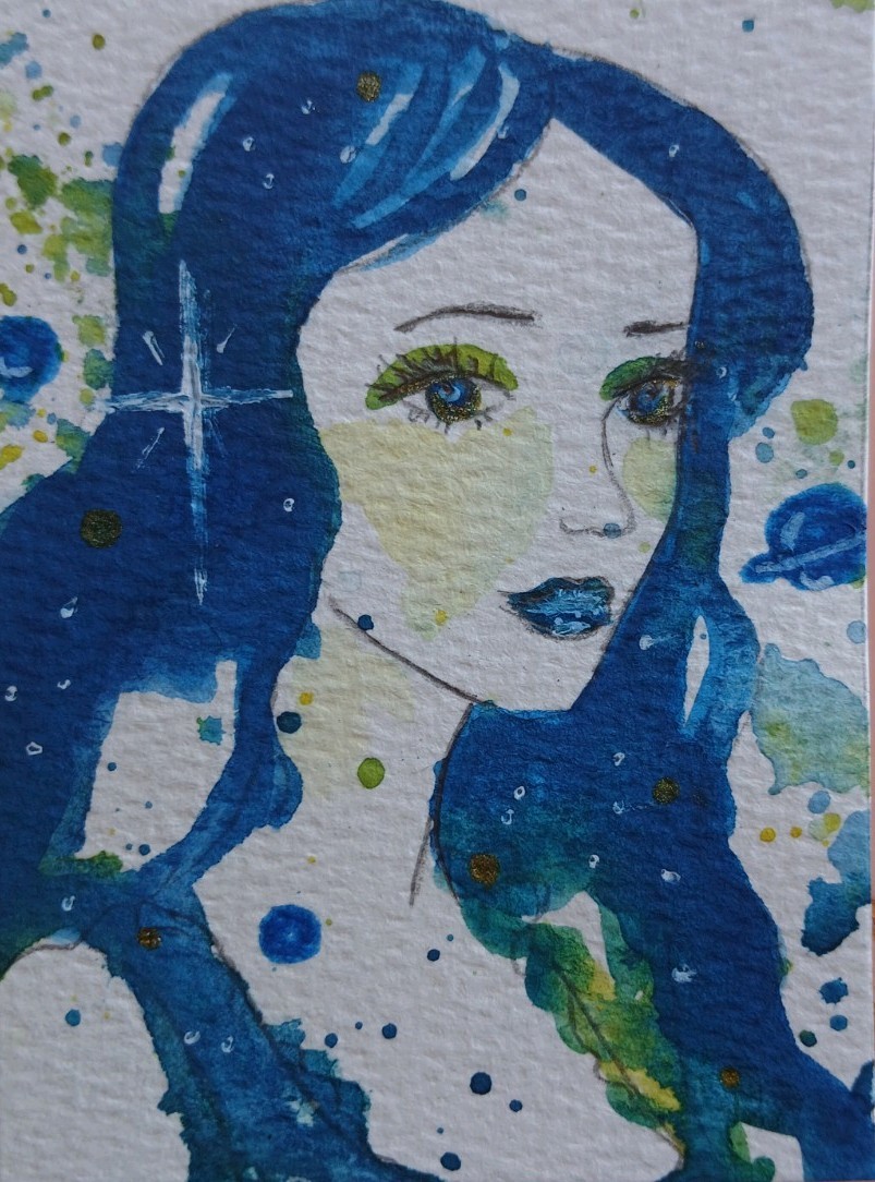 Aceo Mixed Media Art Card