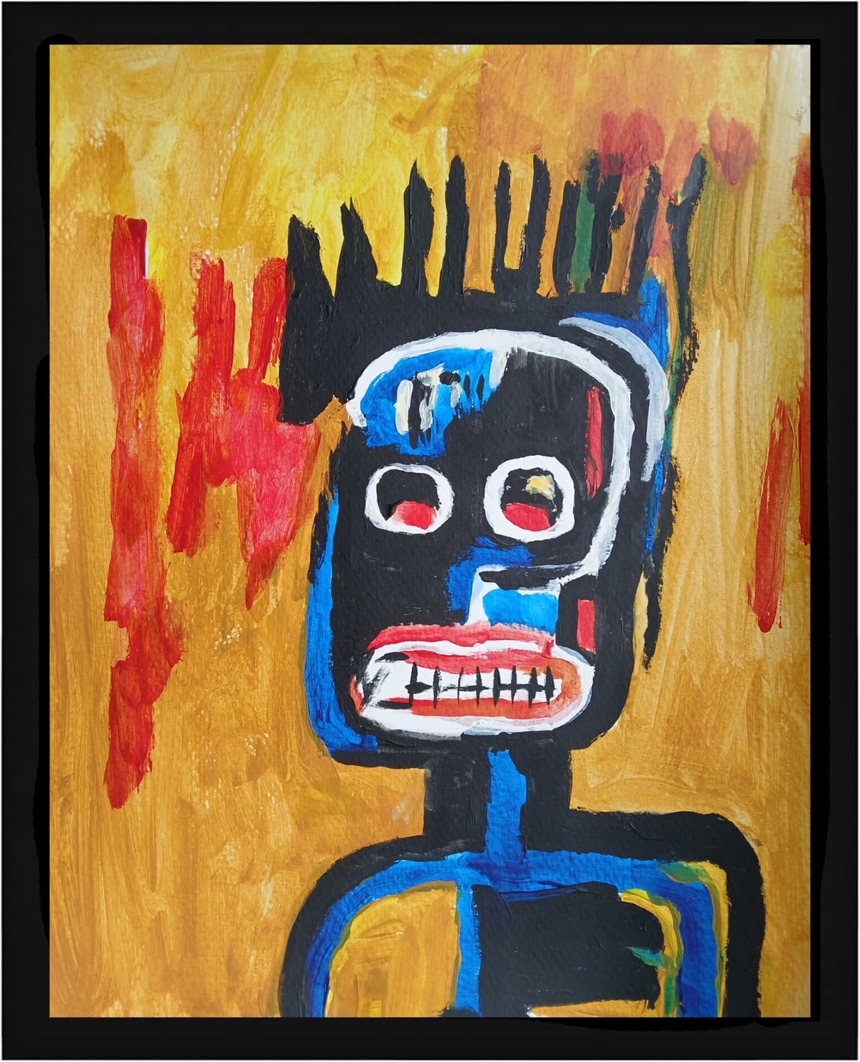 Abstract Expressionism 11 x 14 Street Man Colorful Painting Modern Street Art
