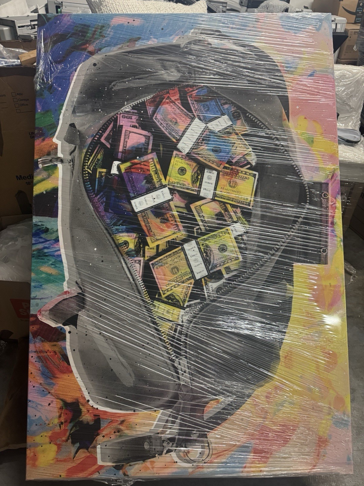“Secure the bag” 40×60 Canvas