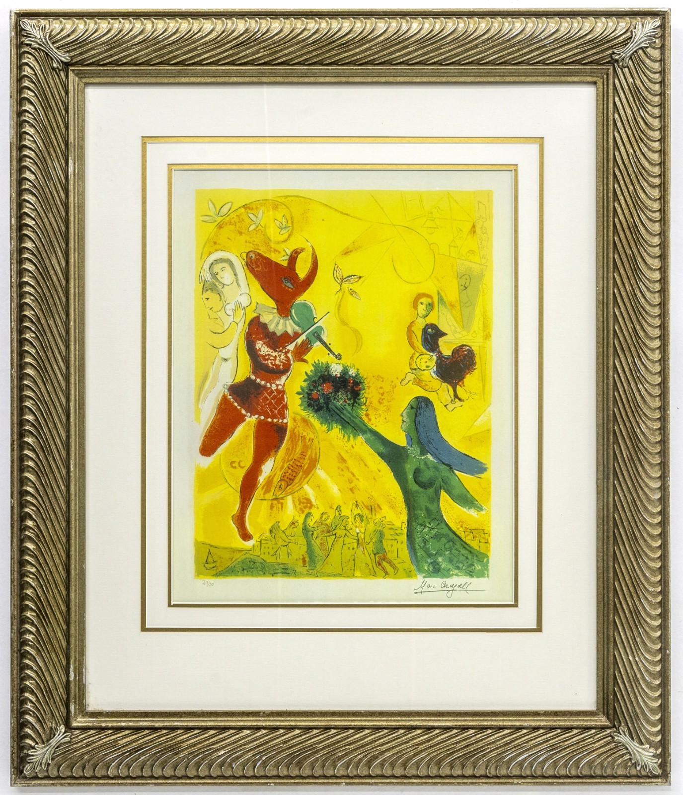 Marc Chagall, Biblical Composition, Lithograph Ltd. 29/50