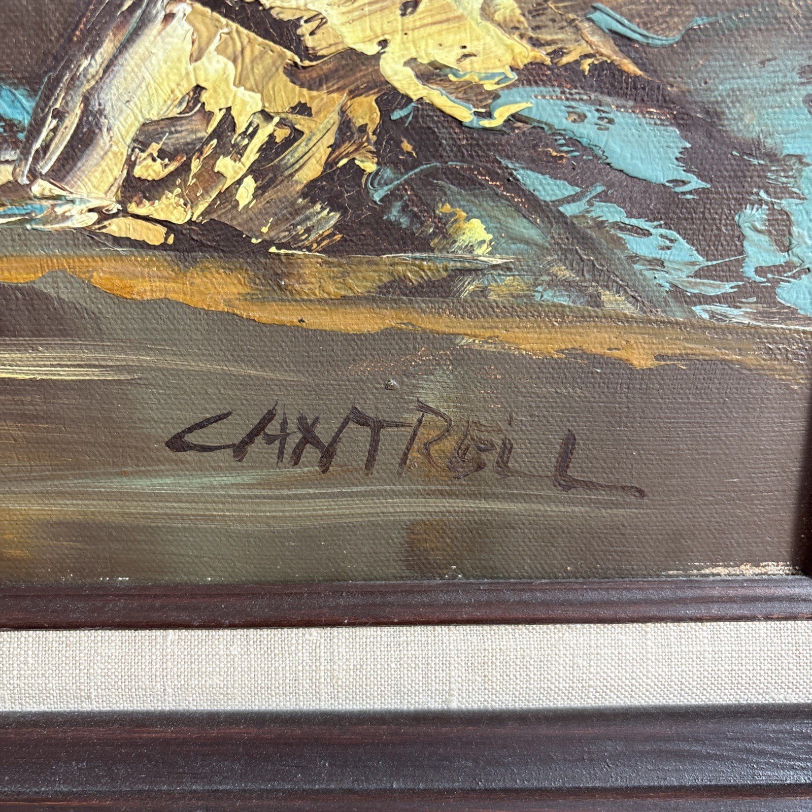Phillip Cantrell Original Impressionist Oil On Canvas 24”x36” Custom Wood Frame