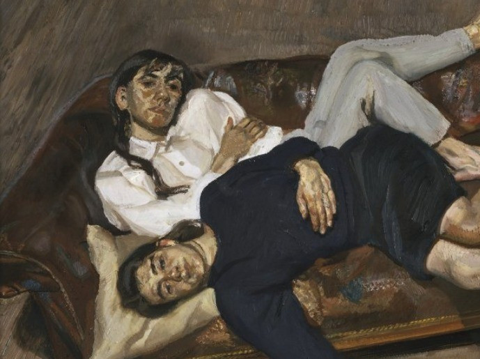 Lucian Freud(Handmade) Signed Oil Painting on Canvas 16×24 in Expressionism ..
