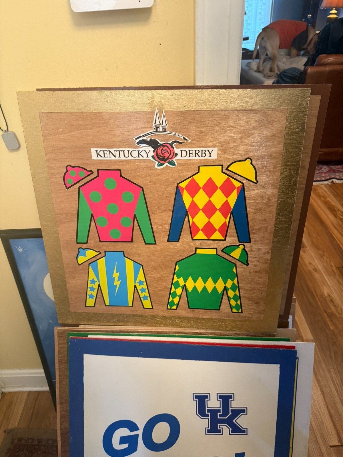 original paintings Kentucky derby jockey silks