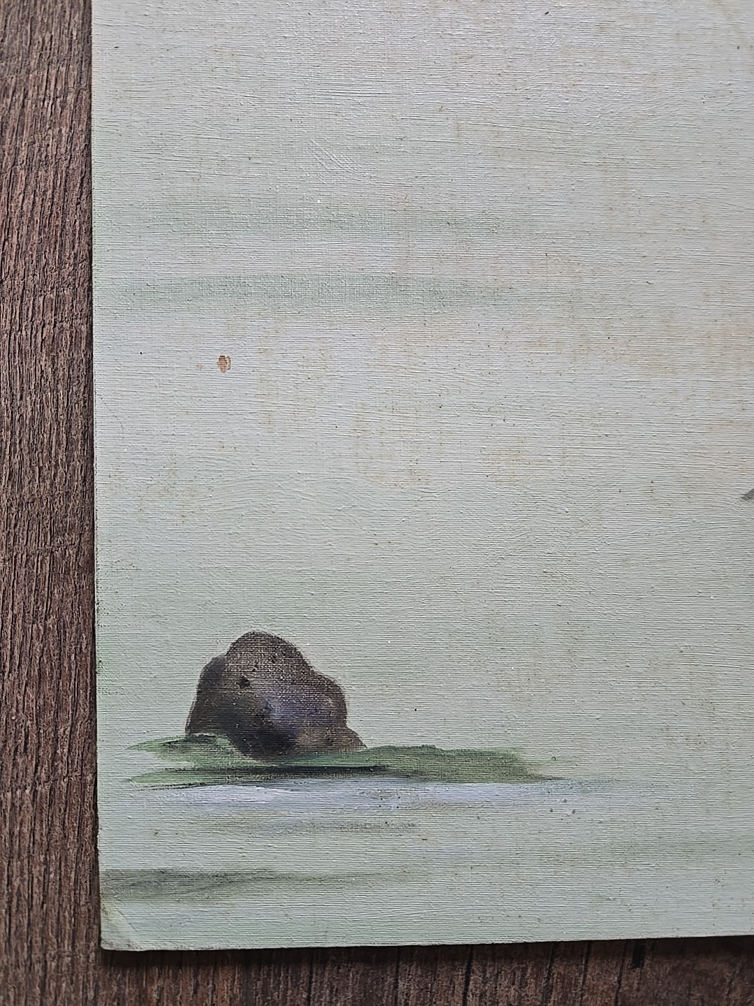 VTG Symons Signed Original Painting 12″ X 24″ Art Nature Birds Flowers Zen