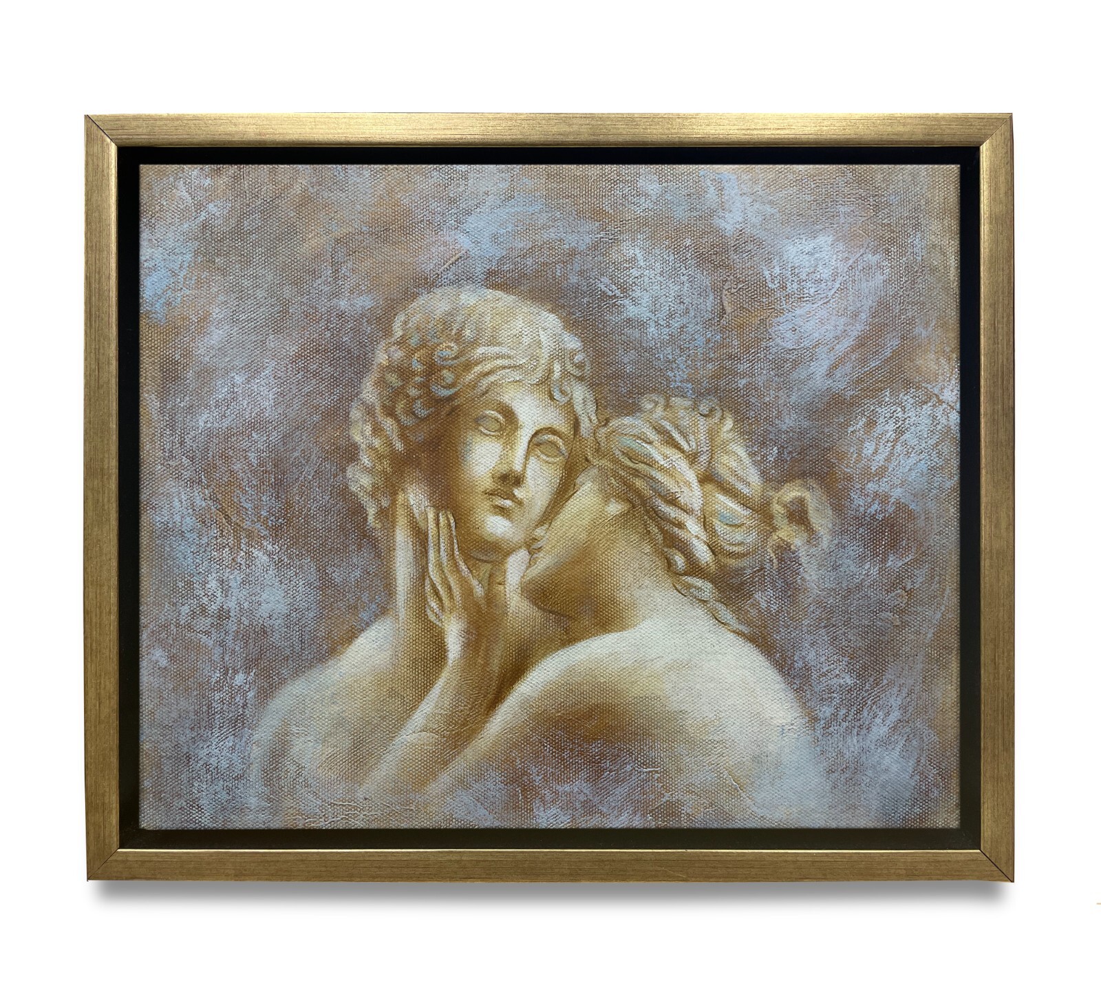 Hungryartist -Original Oil Painting ofGreek Statues on Canvas 8×10 Framed