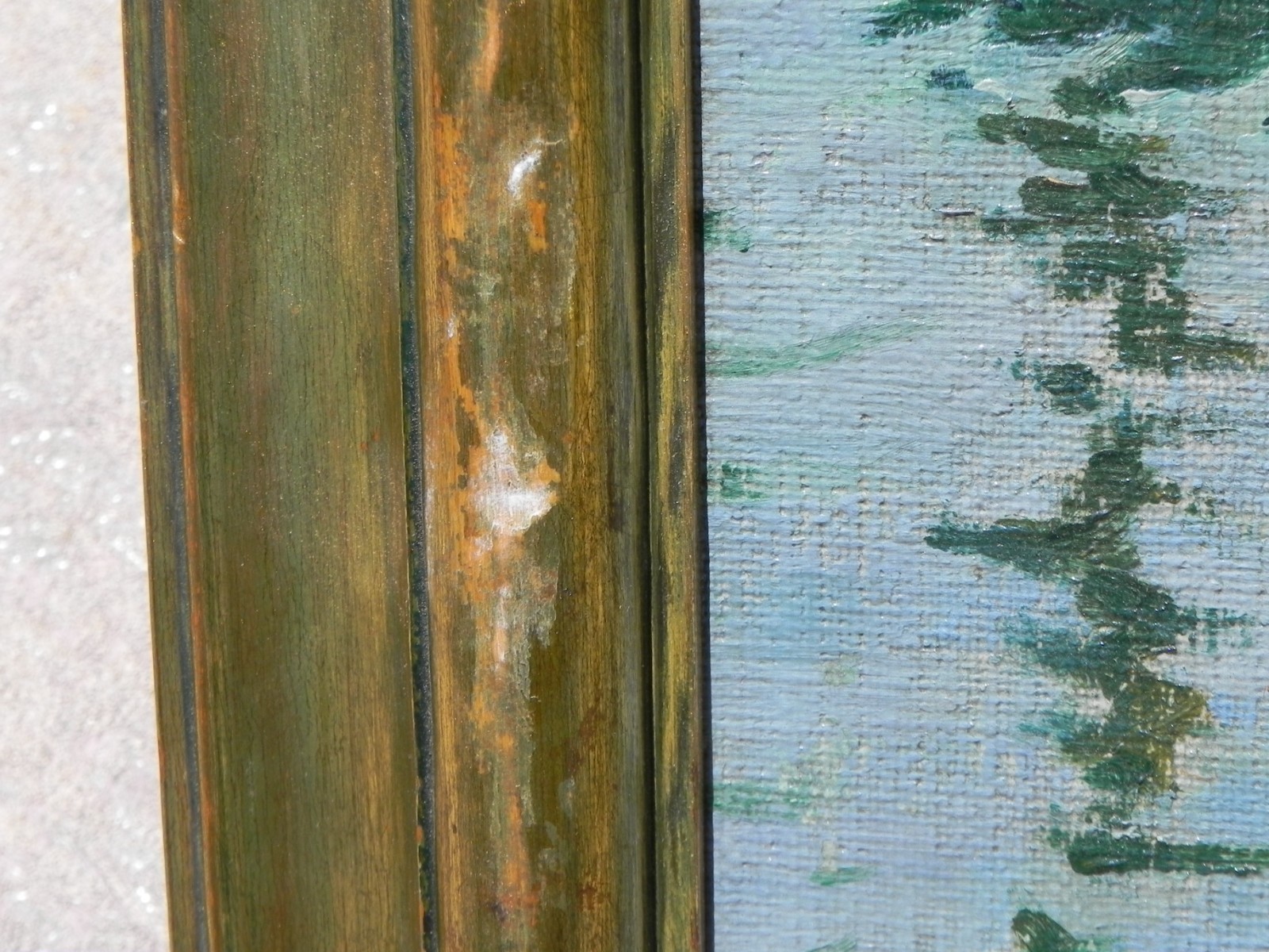 American impressionist art ca1930 wharf painting Olive Sprogle Herne 1893-1971