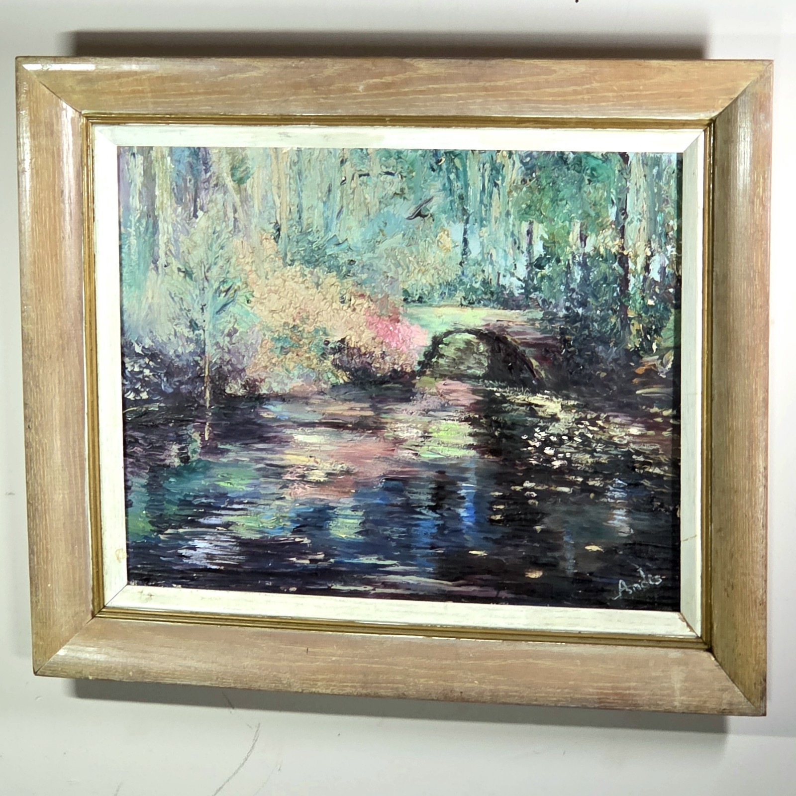 VTG 1957 Helen Andis Original Oil Painting Award-Winning Hoopeston IL “26 X 22”
