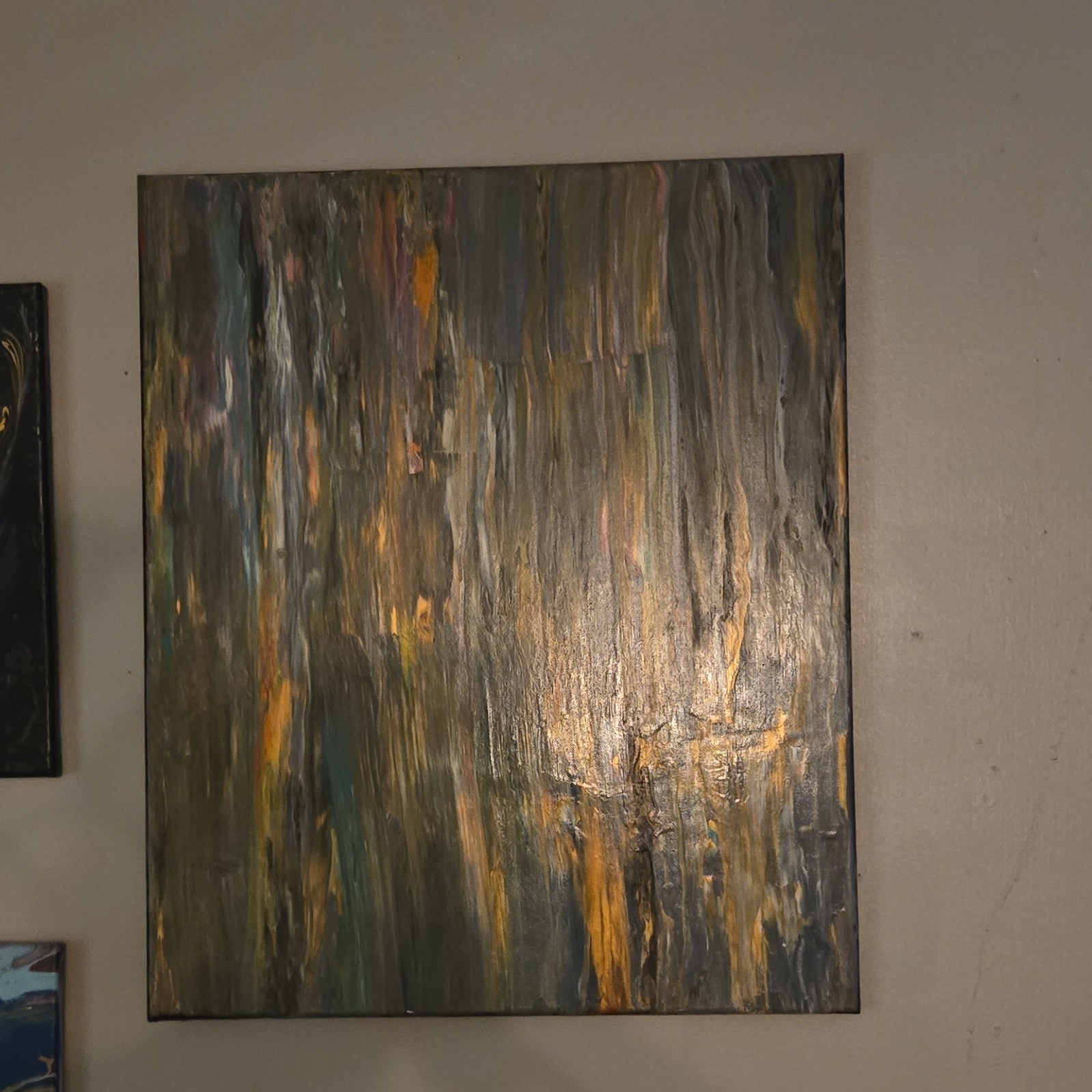 Abstract Square Wall Art Painting, Medium Unframed Single Piece