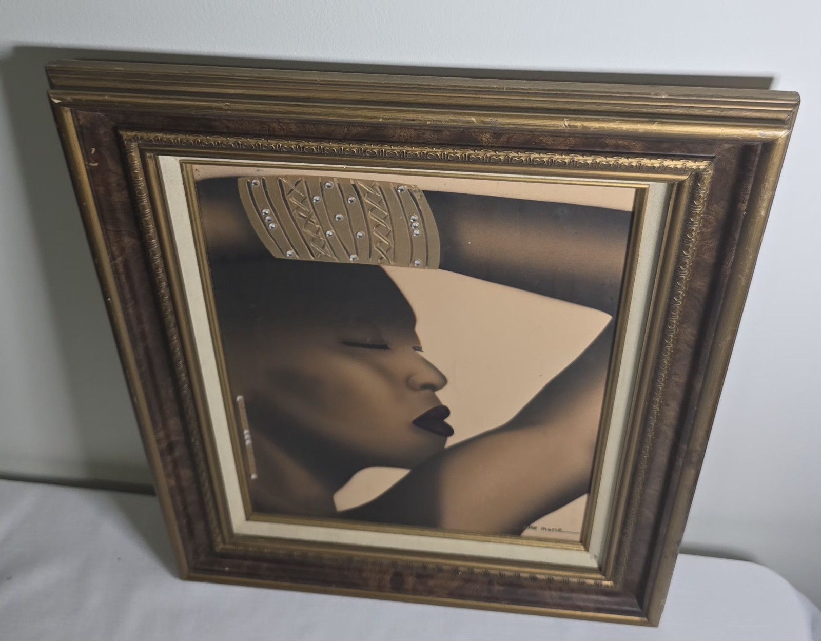 JUNE MARIE Contemporary, Art Deco Original Oil on Canvas African American Woman